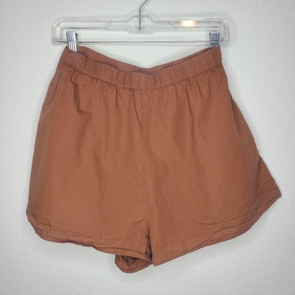 Free People Rust Tan High Waist Shorts Relaxed Fit Small Pull On